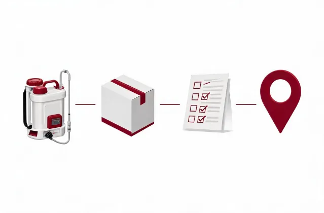 Sourcing route and receiving checklist illustration